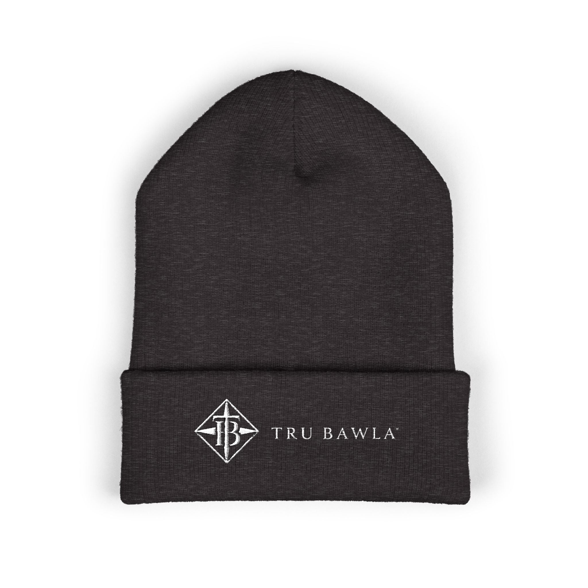 Tru Bawla Cuffed Beanie (White Embroidery)