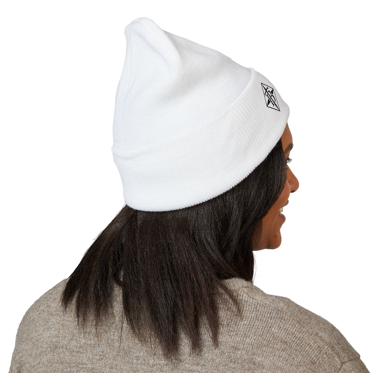 Tru Bawla Cuffed Beanie (Black Embroidery)