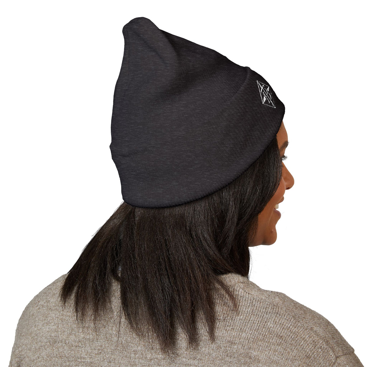 Tru Bawla Cuffed Beanie (White Embroidery)