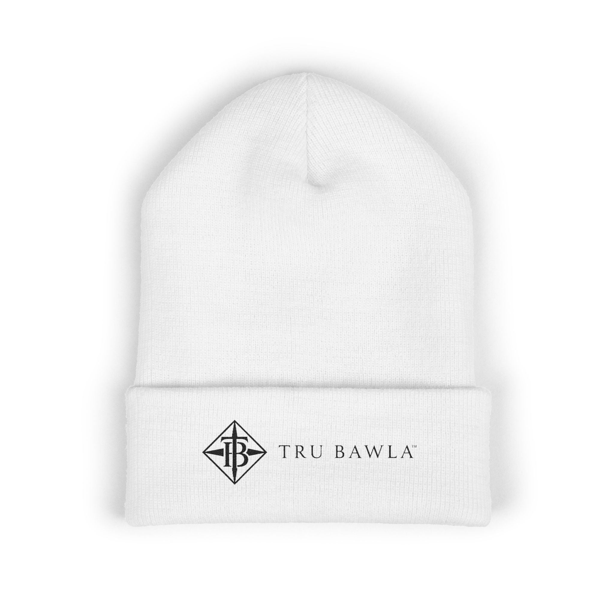 Tru Bawla Cuffed Beanie (Black Embroidery)