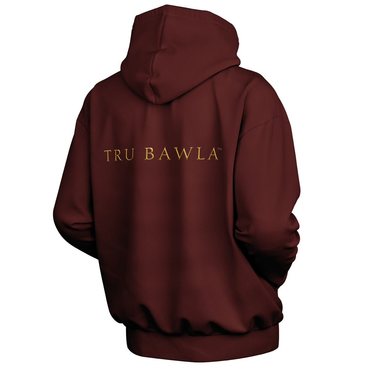 Tru Bawla Burgandy  & Gold Hoodie & Jogger Set