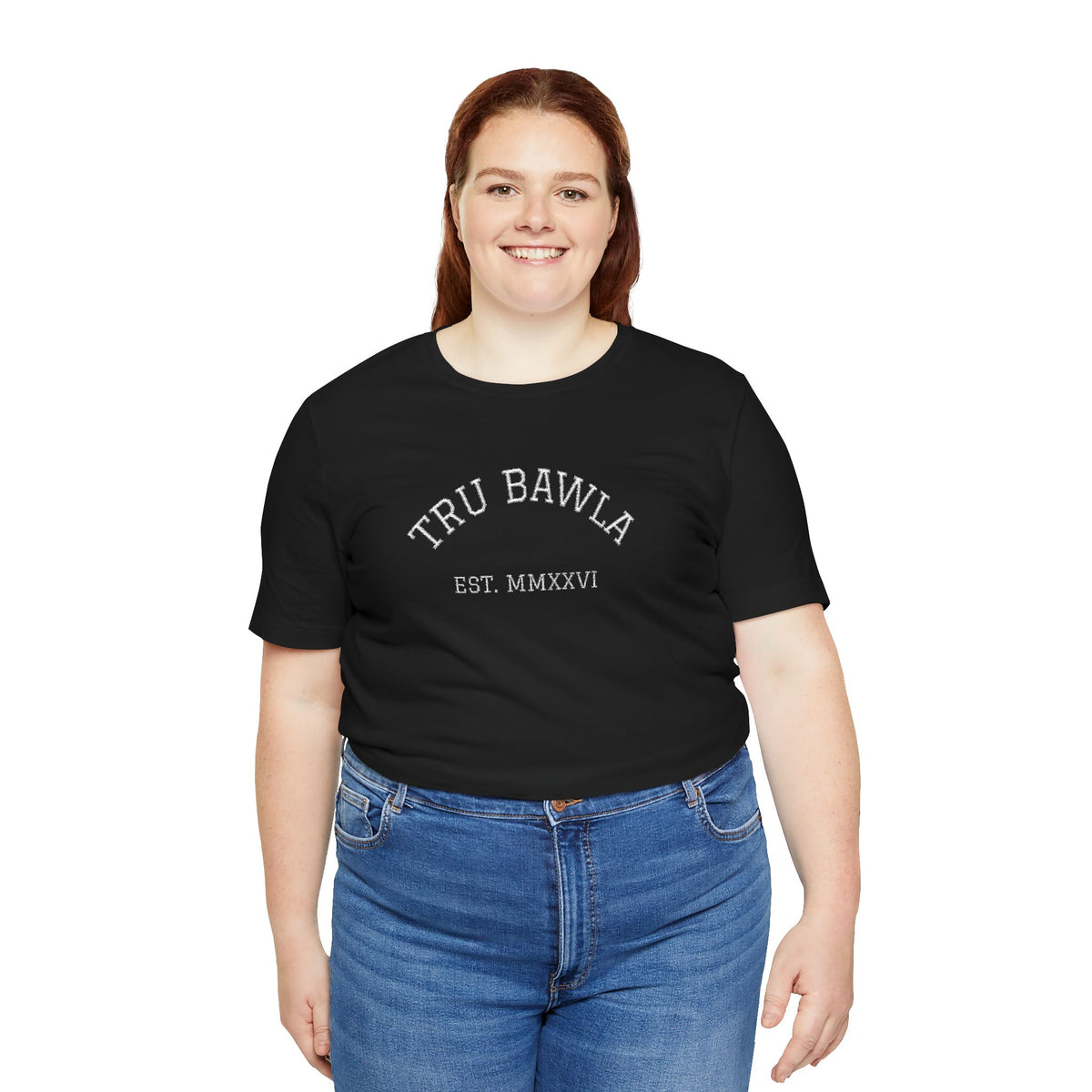 Tru Bawla Est. MMXXVI Graphic Tee — Vintage Athletic Black T-Shirt