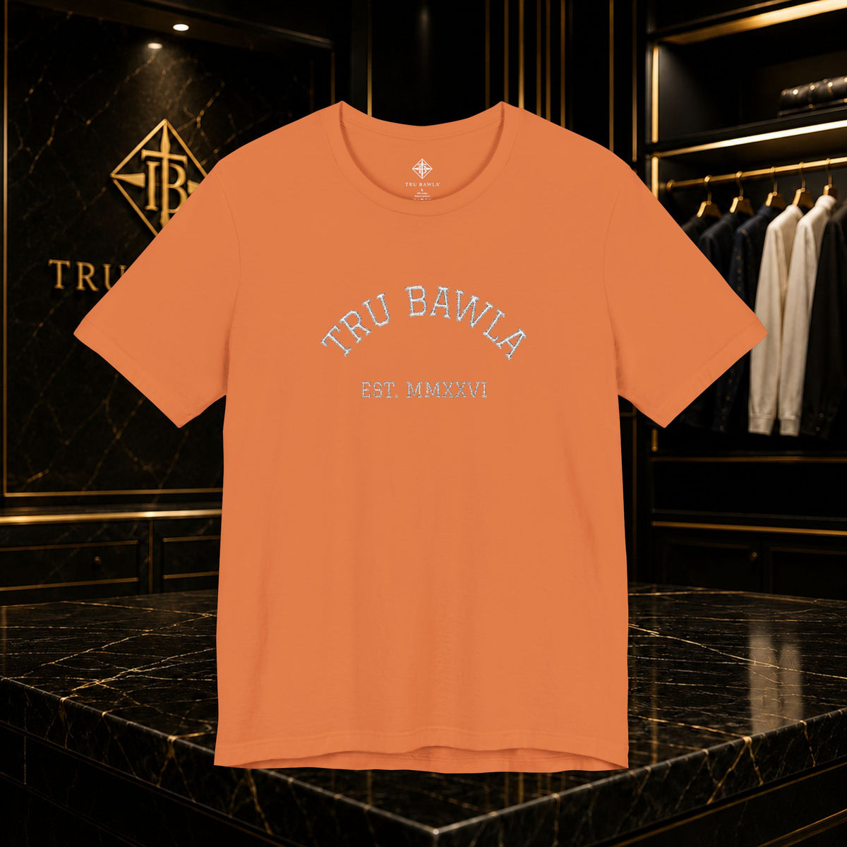Tru Bawla Est. MMXXVI Graphic Tee — Vintage Athletic Black T-Shirt