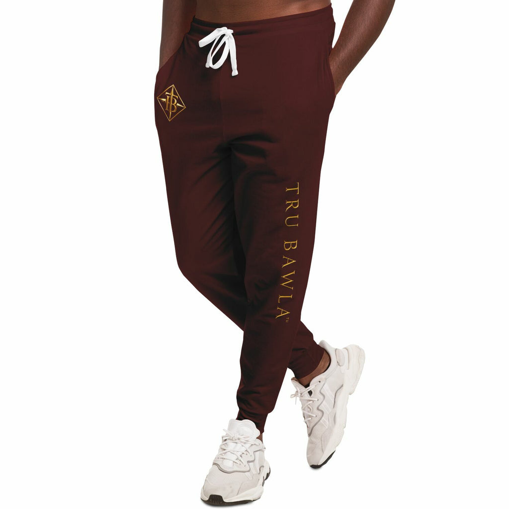 Tru Bawla Burgandy  & Gold Hoodie & Jogger Set