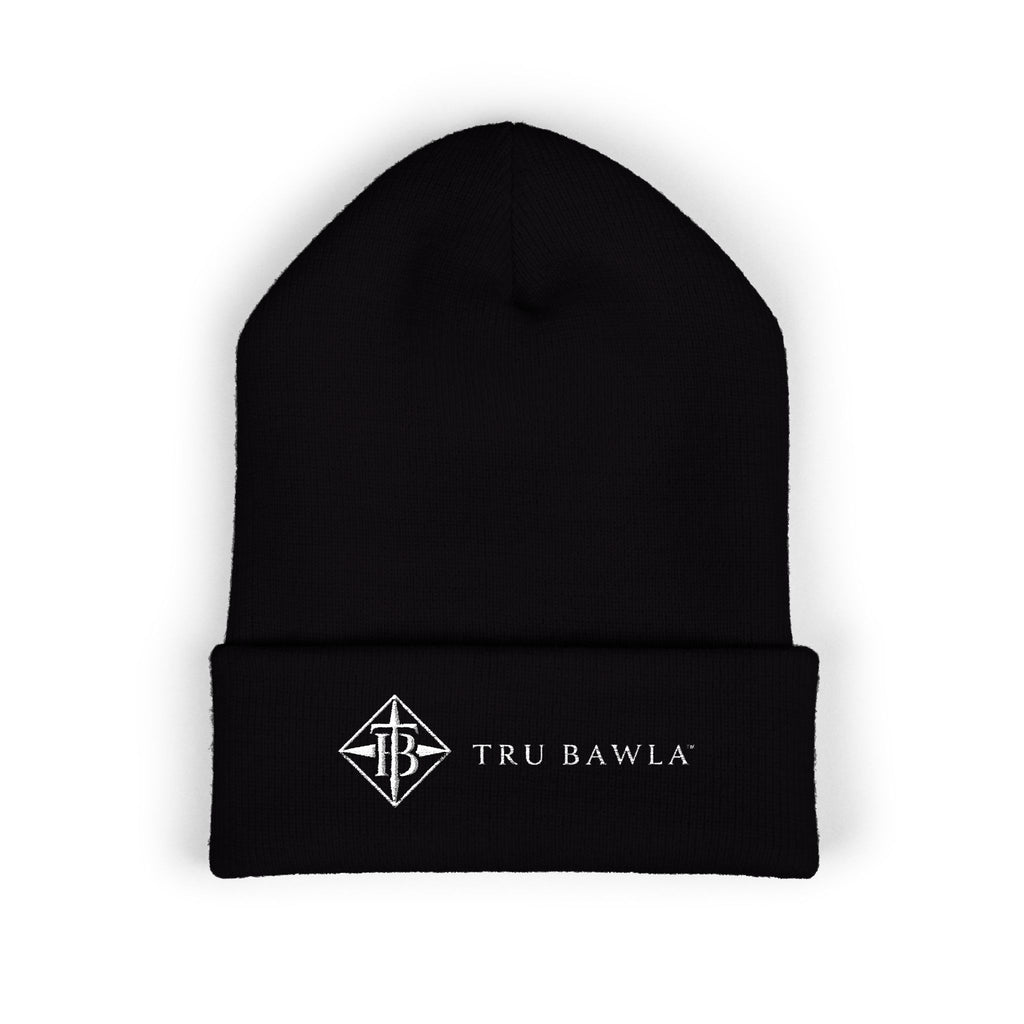 Tru Bawla Cuffed Beanie (White Embroidery)