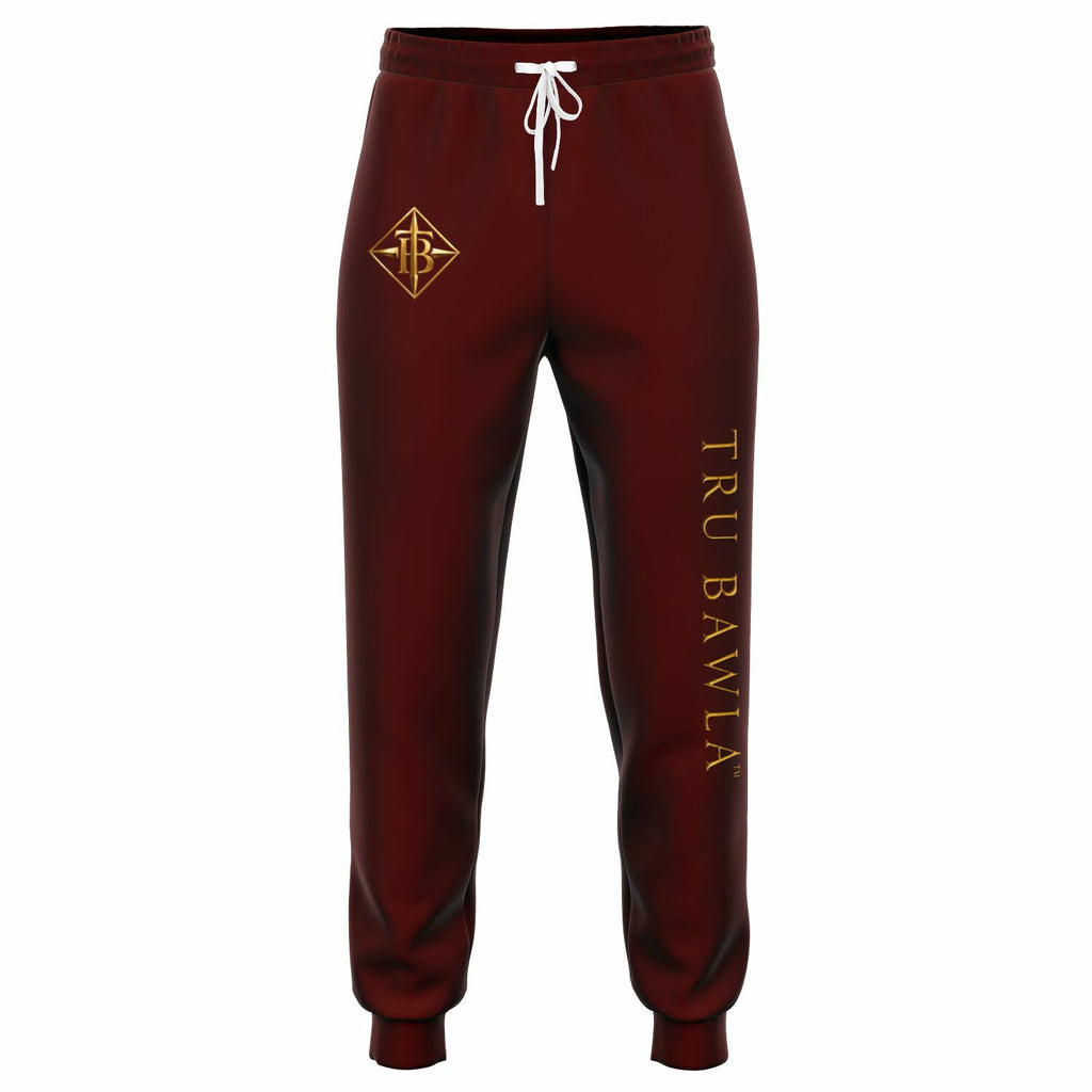 Tru Bawla Burgandy  & Gold Hoodie & Jogger Set