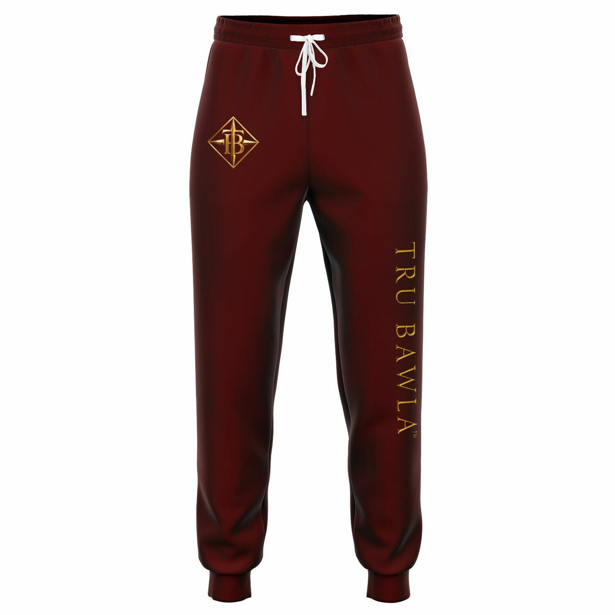 Tru Bawla Burgandy  & Gold Hoodie & Jogger Set